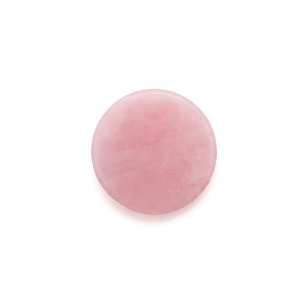 Pedra frisada redonda Quartzo rosa