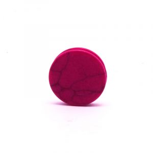 Pedra frisada redonda Howlita rosa