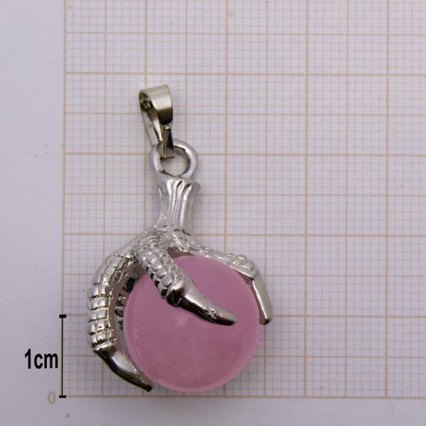 Pingente de dragão Quartzo rosa