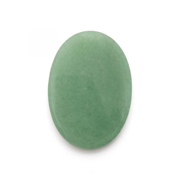 Pedra frisada oval  Quartzo Verde