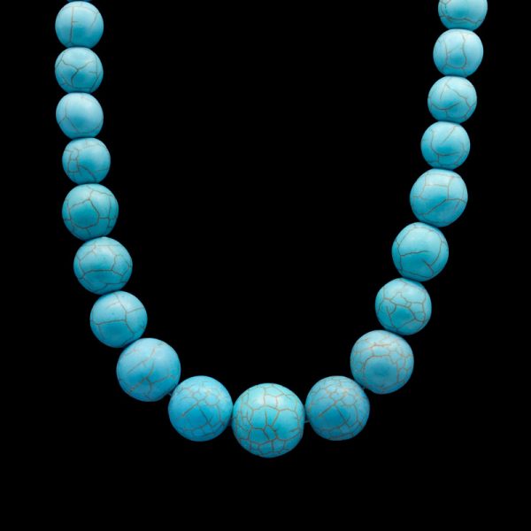 Colar de bola Howlita azul - Image 2