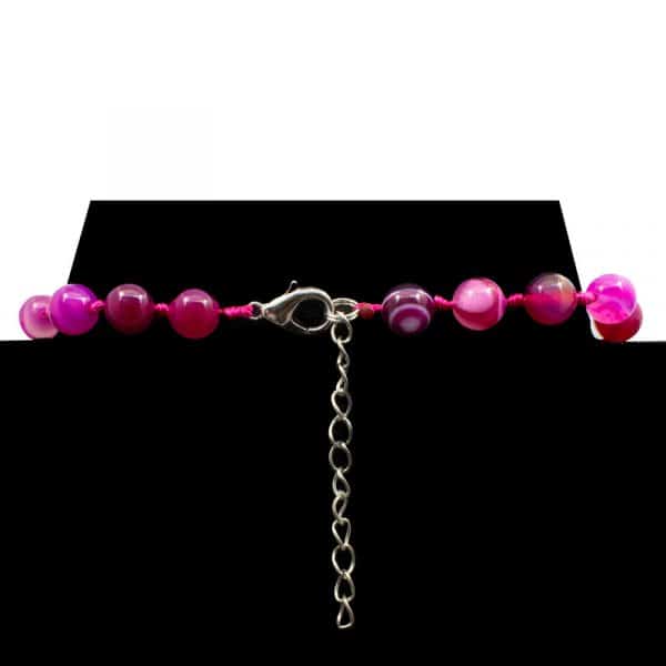 Colar de bola Ágata rosa - Imagem 3