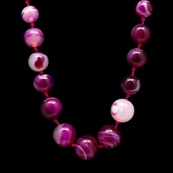Colar de bola Ágata rosa - Imagem 2