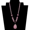 Colar com pingente Quartzo rosa