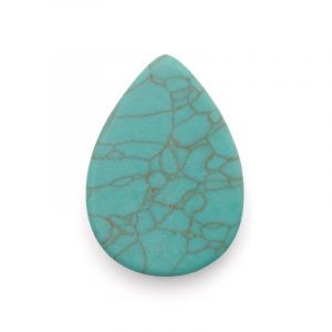 Pedra frisada gota Howlita azul