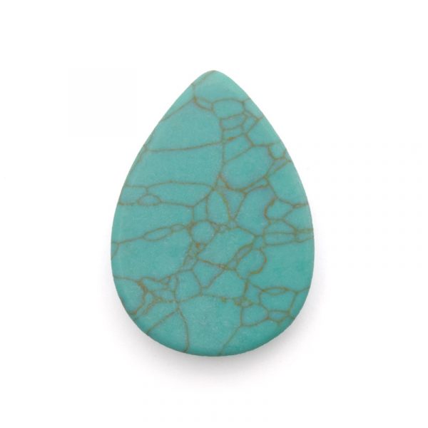 Pedra frisada gota Howlita azul