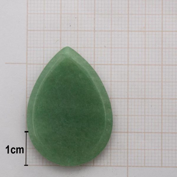 Pedra frisada gota Quartzo Verde - Imagem 2