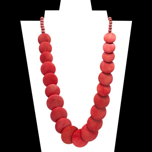 Colar degradê de Madeira Vermelho - Image 2