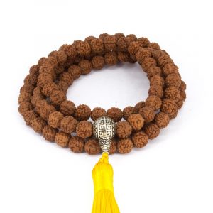 Japamala de Rudraksha amarelo