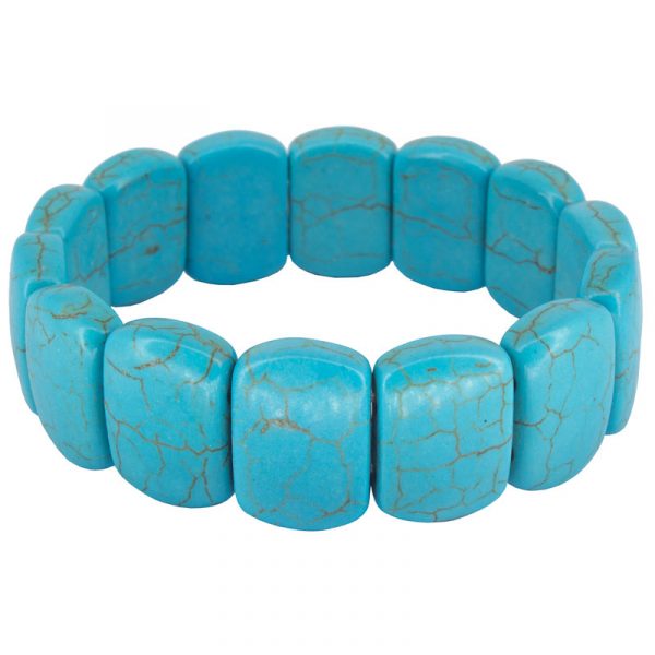 Pulseira de Howlita azul 01