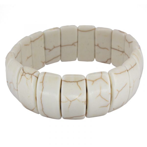 Pulseira de Howlita branca 02