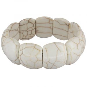 Pulseira de Howlita branca 03