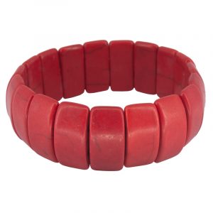 Pulseira de Howlita vermelha 02