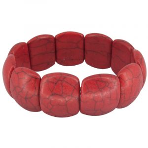 Pulseira de Howlita vermelha 03