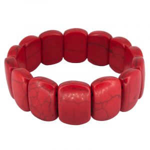 Pulseira de Howlita vermelha 01