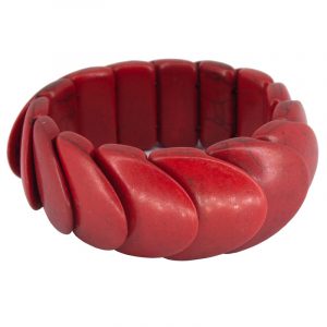 Pulseira de pedra Howlita vermelha 04