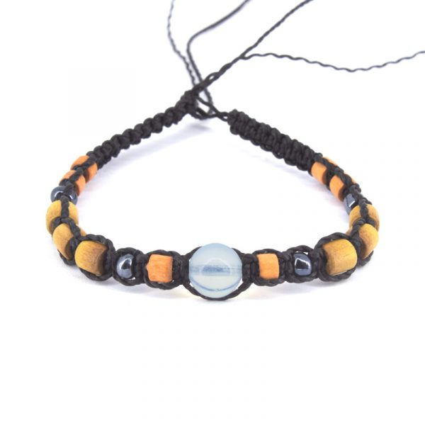 Pulseira de macramê pedra da Lua