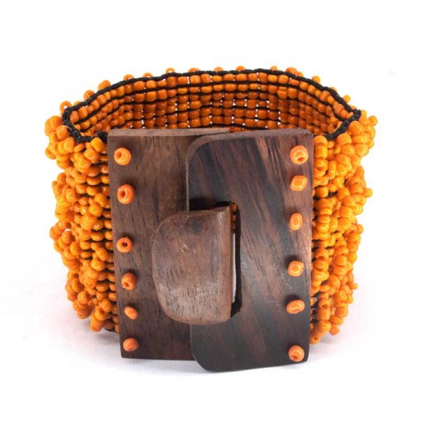 Pulseira de miçangas laranja - Image 2