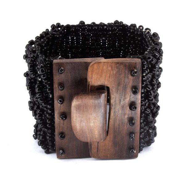 Pulseira de miçangas preta - Image 2