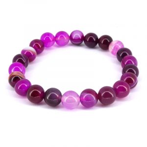 Pulseira de Pedra Ágata Rosa