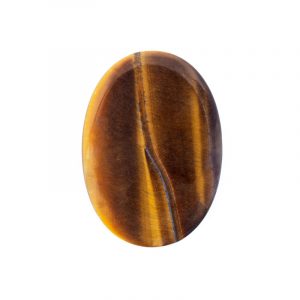 Pedra frisada oval Olho de Tigre