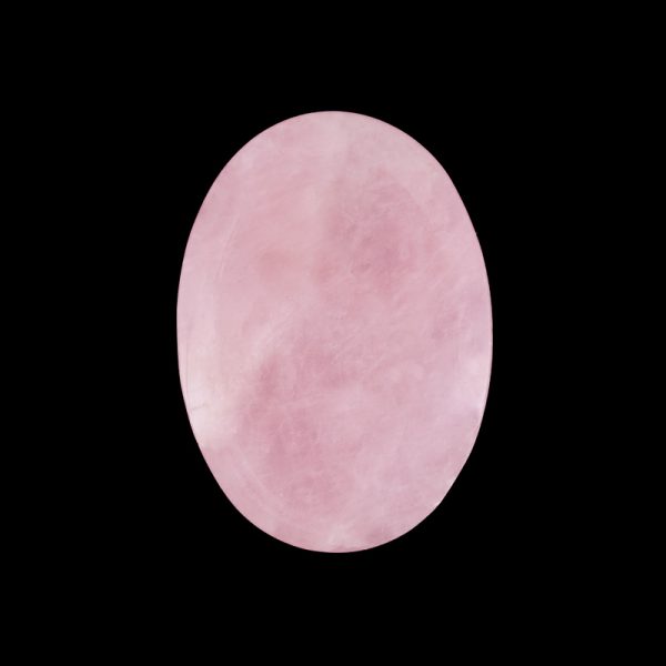Pedra frisada oval Quartzo rosa