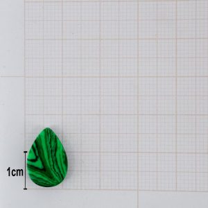 Pedra frisada gota Malaquita