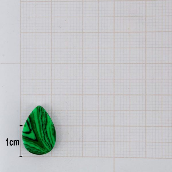 Pedra frisada gota Malaquita
