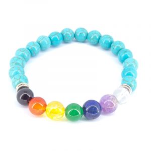 Pulseira 7Chakras Howlita Azul