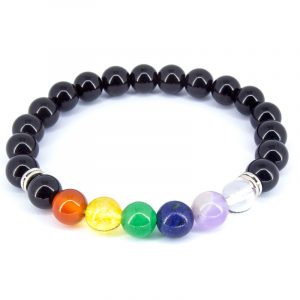 Pulseira 7 Chakras de Ônix