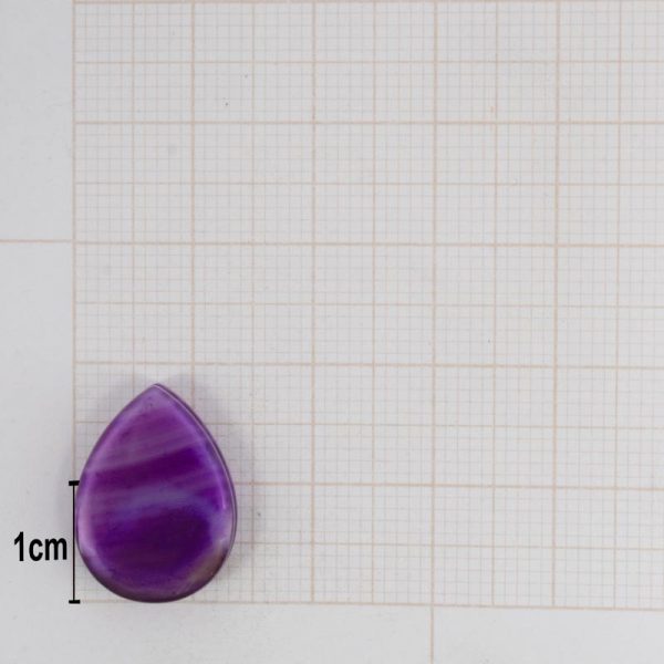 Pedra Frisada gota Ágata Roxa - Image 2